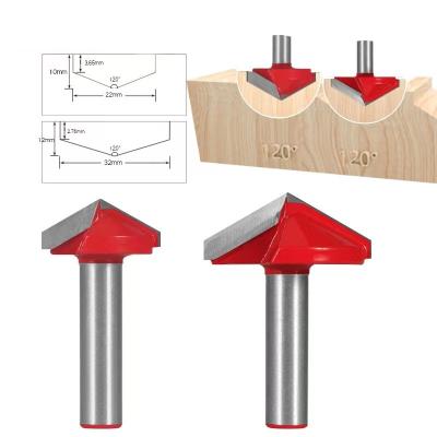 China Furniture 1pc 8mm Leg 3D V Flute Router Bit Gauge Engraving Bit CNC Tungsten Carbide Router V Shape End Mill for sale