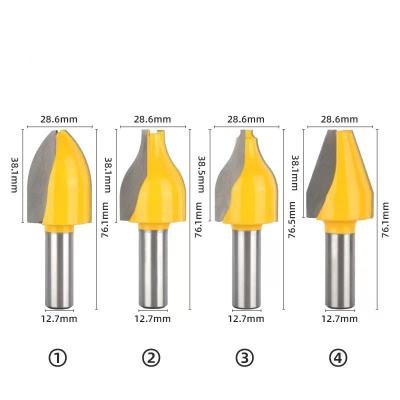 China Furniture 1/2 Leg Panel Riser Router Bead Woodworking Door Panel Bit-Vertical-Ogee Line 1/2 Tenon Cutter For Wood Tools for sale