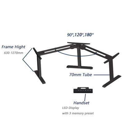 China (Size) Modern Executive Adjustable Table Desk Furniture Height Adjustable Luxury Home Computer L Shape Desk for sale