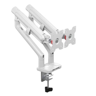 China Plastic+Steel Professional Dual Monitor Dual Arm Mount Computer Monitor Arm Desktop Mount Bracket for sale