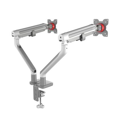 China High Quality Plastic+Steel 360 Rotate Shock Absorber Computer LCD Monitor Riser Stand Bracket Desk Arm Stand for sale