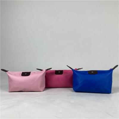 China Double Zipper Fashion Cotton Bag Frames Female Cosmetic Pink Satin Cosmetic Pouch Filter Flat Cosmetic Organizer Bag for sale