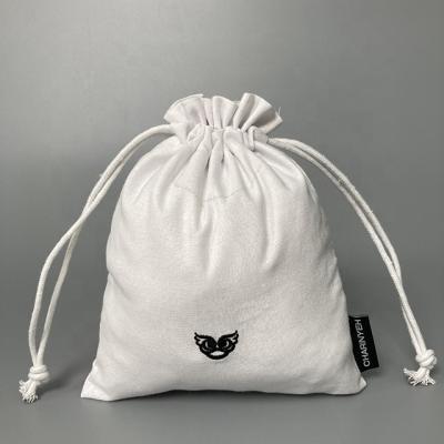 China Cheap Multicolor Eco Cotton Canvas Fabric Cotton Rope or Handle Bags Recyclable Drawstring Product Candy Bags Organic Cotton Mesh Jewelry Bag for sale