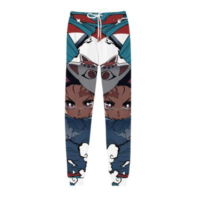 China Polyester TV and Movie Custom Costume No Guard No Demon Slayer Yaiba Men's Casual Pants Fashion Sports Pants Cartoon Anime Kimetsu Long for sale