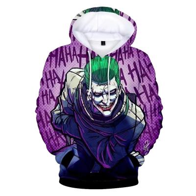 China Polyester TV and movie costumes DC Movie Joker 3D printed unisex sweatshirt costumes hoodie trend sweatshirt for sale