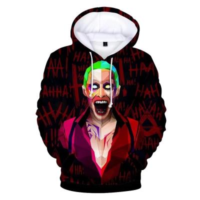 China Polyester TV and movie costumes DC Movie Joker 3D printed unisex sweatshirt costumes hoodie trend sweatshirt for sale