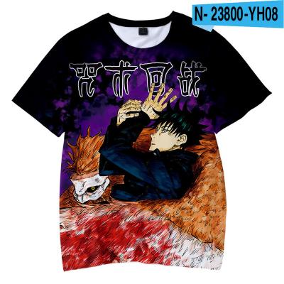 China Polyester Factory Hot Sale Customized Jujutsu Kaisen T-shirt Printing Short Sleeves Variety Of Popular Comic Short Sleeves for sale