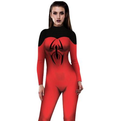 China Hot Sale Spiderman Women's Skeleton Costume 3D Style Copy Cosplay Costume Halloween Cosplay Costume Factory Made Highly for sale