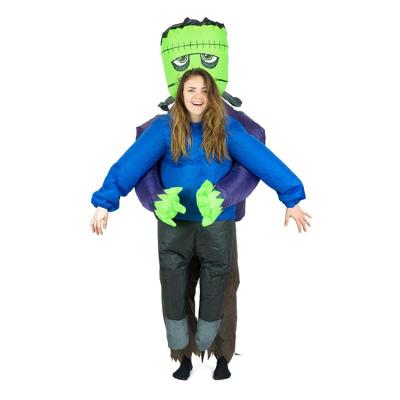 China Halloween Party Costume Adult Frankenstein Fancy Dress Hostage Illusion Lifting Inflatable Costume For Holiday Party for sale