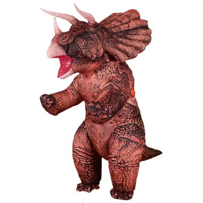 China The Polyester Inflatables Dinosaur Costume For Adult Blow Up Triceratops Costume Dino Halloween Funny Costume for sale