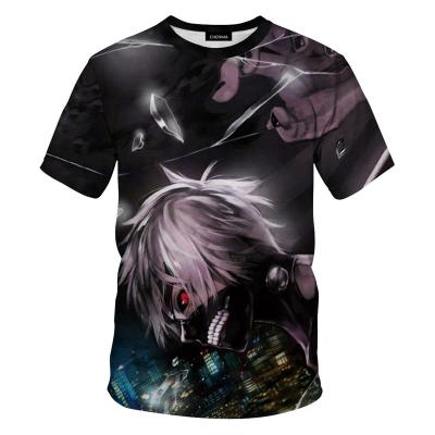 China Breathable TV and Movie Ghoul Japan 3D Print Anime T-shirt Cosplay Shorts Sleeve Summer Anime Costumes for sale