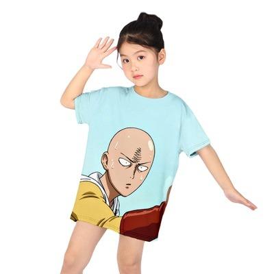 China Polyester tv&movie one punch man cartoon designs for kids short sleeve 3D printing Anime T-shirt for sale