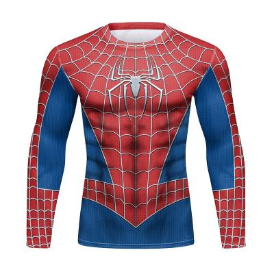 China Full body 3D graphic men's breathable t-shirts tv&movie printing spider-man short sleeve custom 2 buyers for sale