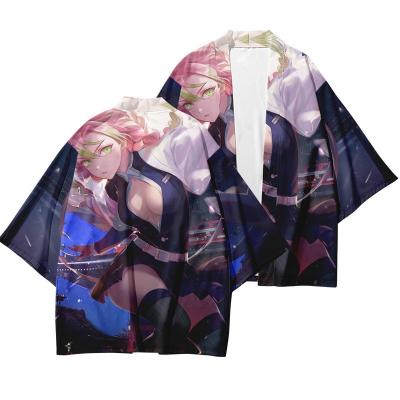 China Cosplay cartoon TV costume and movie costume Cosplay costume clothing demon slayer printed kimono short anime T-shirt sleeve cosplay shirt for sale