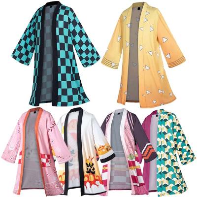 China Anime costumes tv&movie costume Demon Slayer Cosplay Kimono Haori costume Halloween Kamado Nezuko adult child Anime costumes cloak cape for sale