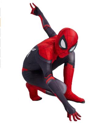 China Polyester TV and MOVIE Adult Halloween Costume Men Cosplay Jumpsuit Spiderman Children Kids Suit Clothes Spider Man Jumpsuit for sale