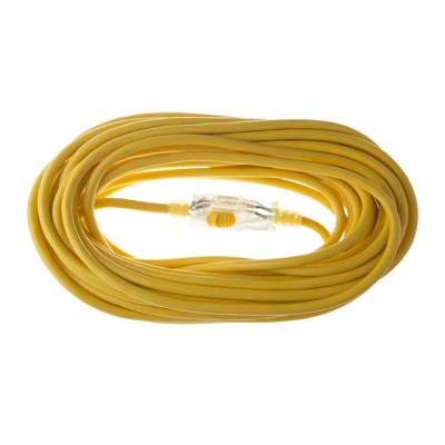 China UNI Home Appliance CABLE Stay Plugged In Locking Indoor/Outdoor Extension Cord 14/3 Plug Gauge 50FT Yellow for sale