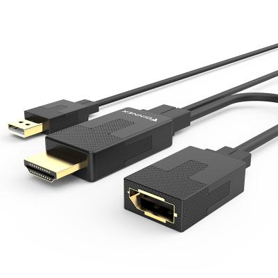 China Wholesale price conversion 3 in 1 hdmi 1080p male to dp female adapter with 4K 15cm for sale