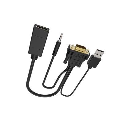 China High quality COMPUTER VGA to hdmi conveter HDMI input VGA output micro USB adapter for sale