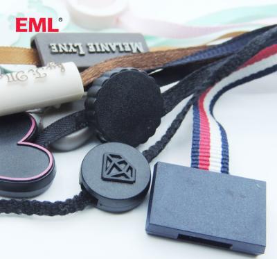 China Sustainable Garment Seal Tags With Silk Ribbon String Product Type And Printed / Emboss Technics Neck Tag For Clothing Store for sale