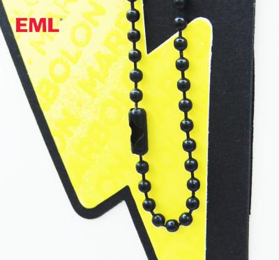 China Recyled EML TAG Plastic Black Chains For Tether Swingtags 2mm for sale