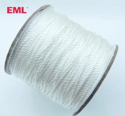 China Viable nylon cord for bundling, reflective hoodie cords 1mm black and white string string tag string for wholesale for sale