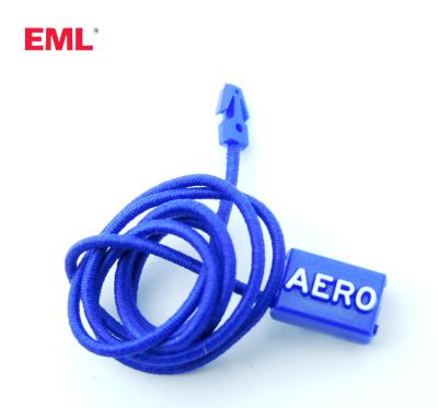 China Recyled logo for shoe maker tag elastic string plastic loops Bags, Garment, Shoes, Automotive for sale