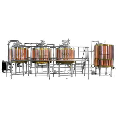 China Micro Micro Restaurants / Brewery Hotel Equipment Red Copper Beer Brewing Equipment Bar / Bar Draft for sale