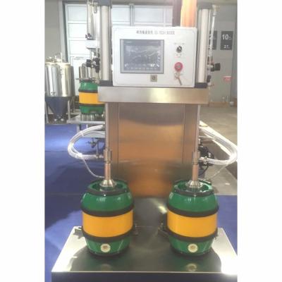 China Hot sale 2 heads stainless steel barrel seal and filler unit machine for brewery/winery/juice factory for sale