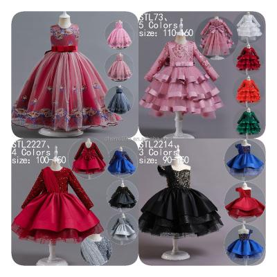 China Breathable 2023  latest designs hot sale lace birthday flower party children clothes wedding princess little kids clothing girls dress for sale