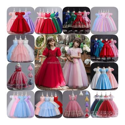 China Breathable 2023 Meiqiai children gown princess dress Long Prom Gown girls Evening dress girl birthday red dress for sale