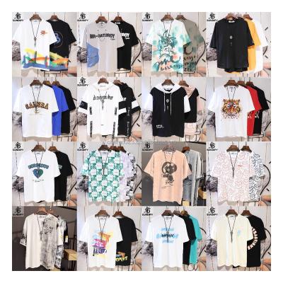 China Anti-wrinkle 2023 High Quality Short Sleeve Men's T-shirt Loose over size t shirt High Street Women's Summer round neck big and tall shirt for sale