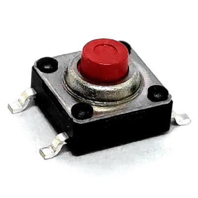 China SMD 4 Pin 6.2*6.2mm Red Button Tact IP67 Smart Waterproof Switch KAN6242F for sale