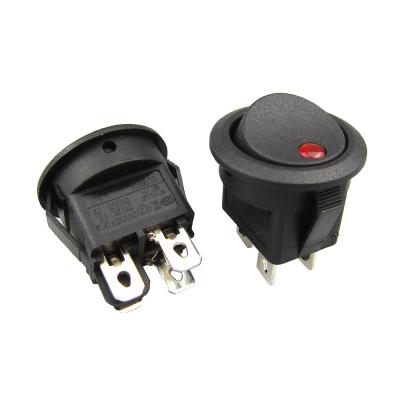 China Round T105 Mini Rocker Switch Manufacturers 10a 250v Rocker Switch With Led for sale