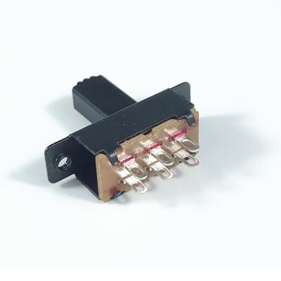 China 0.5A DPDT Vertical Momentary Slide Switch On Off Slide Switch SS12F15 for sale