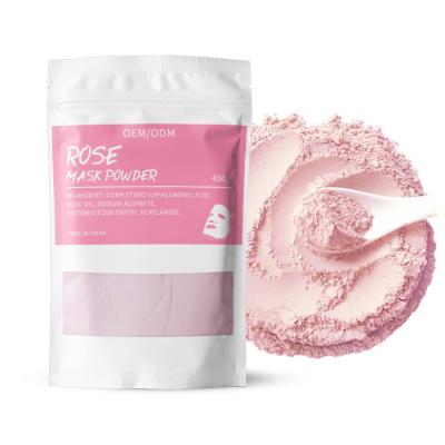 China OEM Pure Natural Bentonite Facial Moisturizer Whitening Exfoliating Flowering Plant Rose Face Mask Powder Rose Clay Mineral Soft Flour for sale