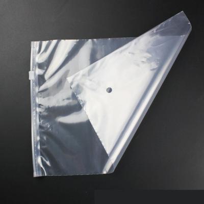 China Disposable Clear Transparent T-shirt Tote Bag Slider Zipper Lock Bag For Clothing Packaging for sale