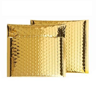 China Custom Mailing Waterproof And Tearproof 4x6 4x8 6x9 6x10 Poly Bubble Mailer Metallic Gold Foil Padded Envelope for sale