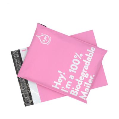 China 10X13 12X16 15X19in ad packaging d2w strong adhesive strong adhesive biodegradable pink&black courier poly mailer bag for sale