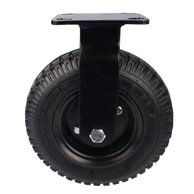 China 8 Inch Pneumatic Pneumatic Rubber Wheels Heavy Duty Hotel Equipment Caster Wheels for sale