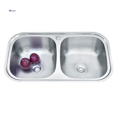 China Without Faucet 304 Stainless Steel Kitchen Sink Bowl China Suppliers Cheap Price Undermount Luxury Sink for sale