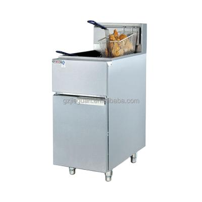 China Hotels Gas Free Standing Single Deep Fryer With Cabinet (GF-2G) for sale