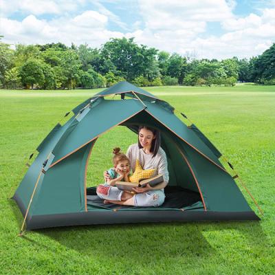 China UV-Resistant Black Teepee Outdoor Custom Logo 2 People Family 4 Season Luxury Camping Tent For Sale for sale