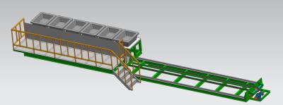 China Tipo de cadeia Máquina de fundição de lingotes de cobre linear / Ingot Caster Design personalizado à venda