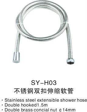 China Stainless Steel Tell Double Lock Shower Hose for sale