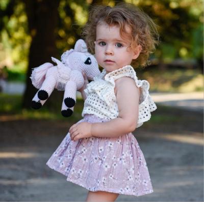 China 2018 Hot Sale White Hollow Breathable 1-4 Years Tops Stylish Little Girl Easy Matching Shirt for sale