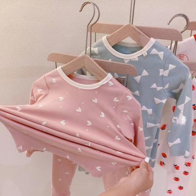 China Cotton Casual Children's Underwear Set New Autumn Home Wear Baby Pajamas Set for sale