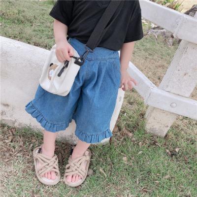 China Summer High Fashion Jeans Color Fade Proof Wholesale Babies Waist Loose Pants for sale