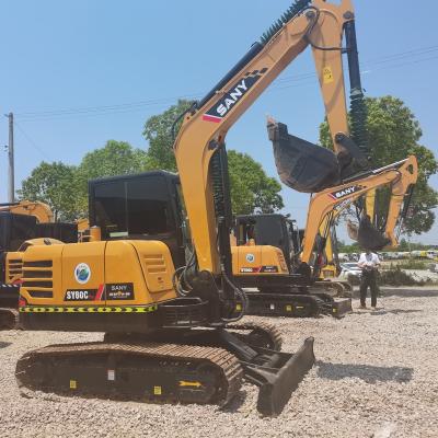 China Big Brand Chinese Crawler Excavator SY60C Midi Excavator Used Original China Machine Second Hand Digger SY60C 0.35mÂ ³ for sale