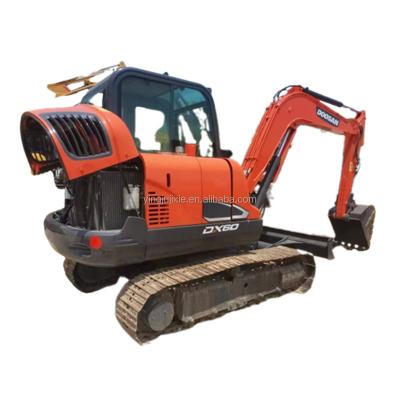 China Good Performance Doosan DX60 Crawler Excavator Second Hand Doosan Track Digger For Sale Used Mini 6ton Excavator 0.18mÂ ³ for sale